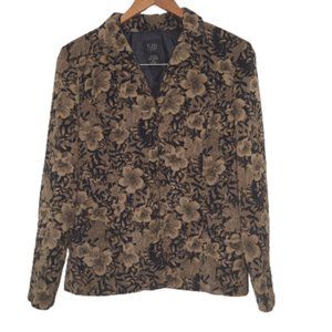 Women's, Button Down, Long Sleeve, Floral, Jacket 10P
